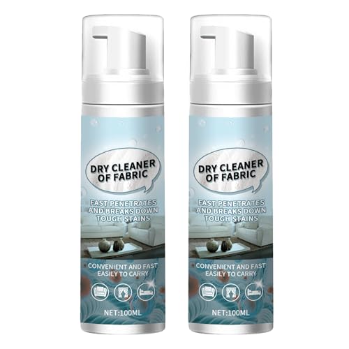 Espuma de Limpieza en Seco para Sofá,Spray para Limpieza en Seco de Tejidos,Quitamanchas para Tela de Sofá,Agente de Limpieza en Seco,Spray Limpiador para Sofa de Tela 100ML*2PC