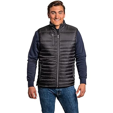 HRM Men's 1301 Hooded Performance Body Warmer, Dark Grey, XL Cover