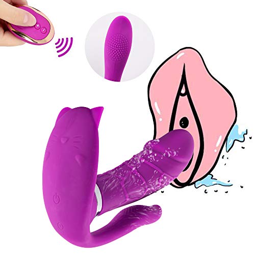 Dingcaiyi Massaggiatori In Silicone Senza Fili Impermeabili Per T-shirt Da Donna Massaggiatori Invisibili Indossabili Giocattoli Per Stimolatore A Doppio Controllo Silenzioso G(Purple)