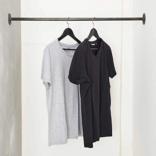 Industrial Garderobenstange Wandmontage - Nische nach Maß - Schwarz...