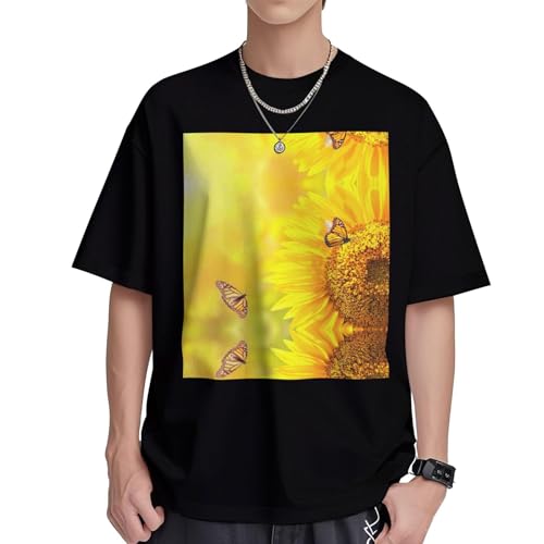 T-shirt tournesol femme en coton doux EdWal pour un style décontracté au quotidien