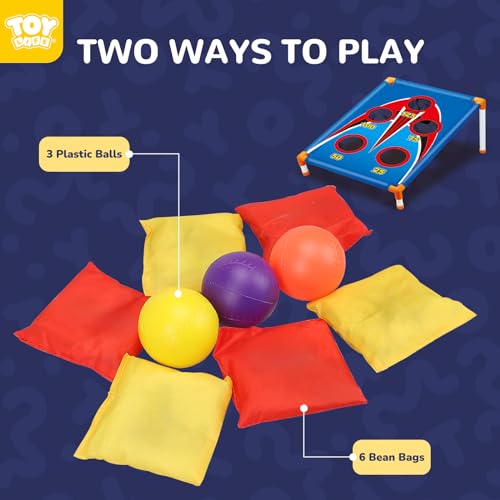 image for TOY Life Bean Bags Toss Game, Cornhole, Outdoor Toys for Kids Ages 4-8