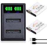 Li-50B D-Li92 Battery and LED Dual Charger Compatible with Olympus SZ-20,SZ-15, SZ-16, SZ-12, SZ-10 iHS,TG-810, TG-820, TG-830, TG-850, TG-610, TG-630 iHS, SP-800UZ, Tough 6000, 6020, 8000