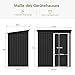 Devoko Geräteschuppen Metall 5x3 FT (2.1 m³), Inkl. Handschuhe, Schiebtür, Anthrazit