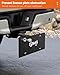 Trailer Hitch License Plate Holder Bracket, Compatible 2” Hitch Receivers, Metal Universal License Plate Mount, No Drilling Required, Suitable for Trucks/SUV/RV