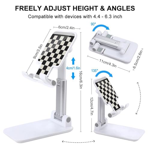 Support de téléphone de bureau réglable et compact au design bicolore