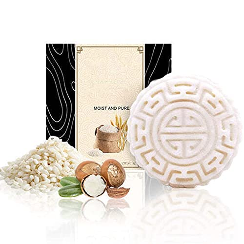 Originpro Barra de champú de arroz antipérdida de cabello, para el crecimiento del cabello, jabón reparador de cabello dañado seco (1 unidad) Cover