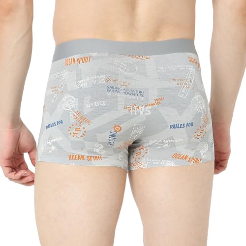 Image of Underjeans by Spykar Men Super Premium Bonded Elastic Light Grey Trunk