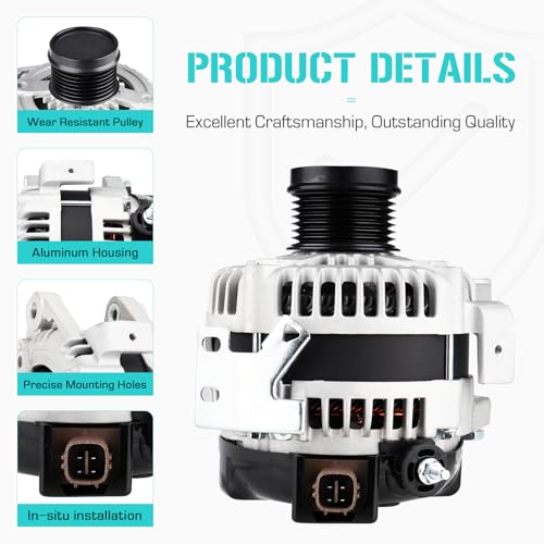 Image of New Alternator 2.4 2.4L for Toyota Camry 2007-2009, Matrix 2009-2013, for Scion xB Base 2008-2013, Corolla (ONLY FIT XRS 2.4L) 2009 2010, 400-52167R, 27060-0H110, 11195N