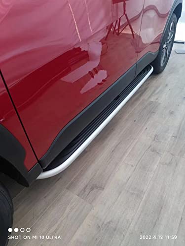 King Of Car Tuning Fits For Toyota Corolla Cross 2021 2022+ Running Boards Side Steps Side Bar Pedals Platform, Black #TOP2