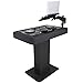 Prox XZF-DJCTBL Control Tower DJ Podium for Pioneer DDJ-REV7 XDJ-XZ DDJ-1000 Rane One - Black Finish