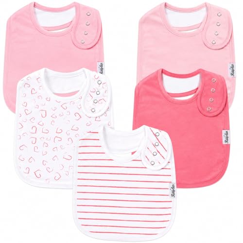 Image of KiddyStar Premium Organic Cotton Bibs for Drooling & Teething Babies