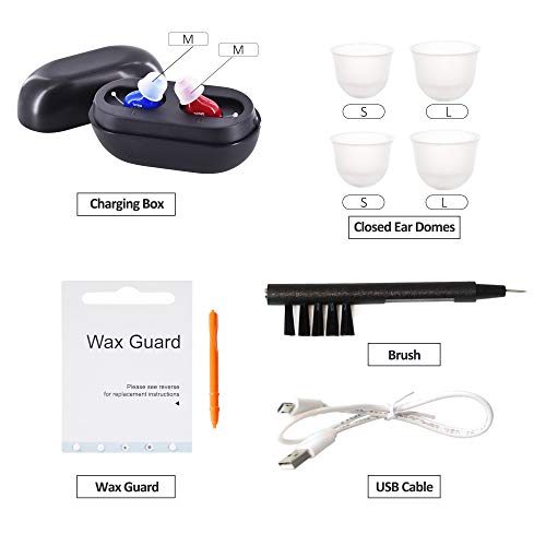 TKING Rechargeable Hearing Amplifier for Adults,Easy Use for Elder,Aid and Assist Hearing,Fit Both Right and Left Ear