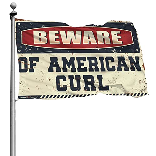 Drapeau Beware Of American Curl Flag pour habiller un grand mur vide et décorer un bar