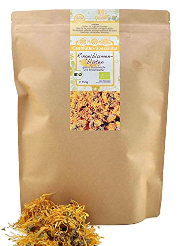 direct&friendly Bio Ringelblumenblüten ganz getrocknet Ringelblumentee Essblüten im Nachfüllpack (150 g) Cover