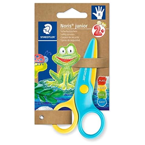 STAEDTLER Sicherheitsschere Noris junior, für Kleinkinder, abgerundete Ecken, 10cm lang, Rechtshänder-Modell, Haare und Stoff können nicht geschnitten werden, 965 40 BK Cover