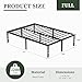 Full Size Bed Frame, 14 Inch Metal Platform Bed Frames with Heavy Duty Steel Slat Support, No Box Spring Needed, Easy Assembly, Under Bed Storage
