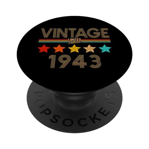 Decoraciones vintage de 81 cumpleaños vintage 1943 81 cumpleaños PopSockets PopGrip Intercambiable