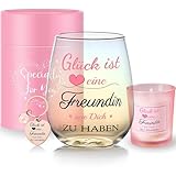 Geschenke für Freundin Beste Freundin Geschenke Weingläser Jahrestag Geschenk Freundin Geburtstag Dankeschön Geschenke für Frauen Freundschaftsgeschenke Weihnachten Geburtstagsgeschenk für Freundin