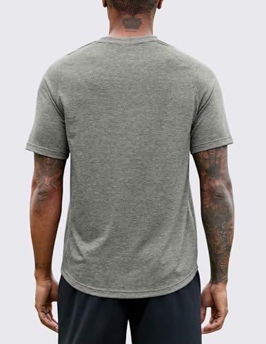 PINSPARK Men's 3 Pack Workout Shirts - Quick Dry Gym Athletic Shirts Moisture Wicking Short Sleeve T Shirts3