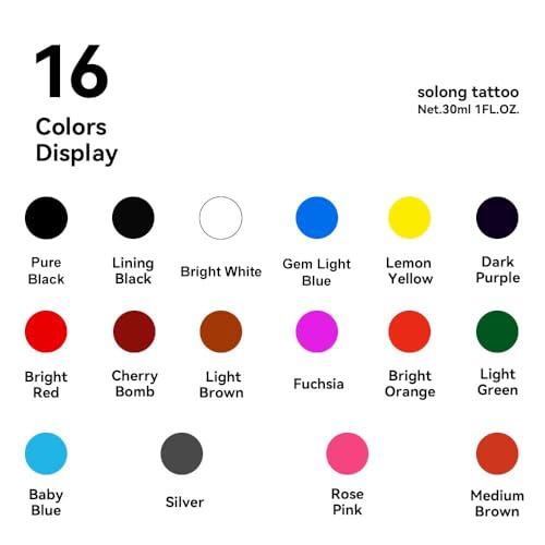 Solong Tattoo TI302S-30-16 16Pcs Tattoo Ink Color Set thumb #2