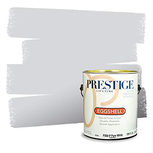 PRESTIGE Paints Interior Paint and Primer In One, 1-Gallon, Eggshell, Comparable Match of Behr* Gray Shimmer*