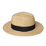 Paladoo Womens Floppy Summer Sun Hat Beach Cap Wide Brim Straw Hats 1-Brown