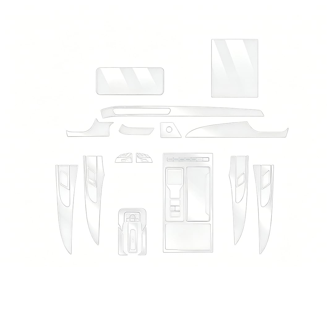 PPF film for car for Hongqi Ousado 2023-2025, Transparent Center Console Interior TPU Film Interior Protection Film Sticker