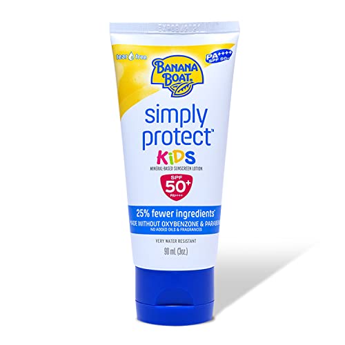 Banana Boat Simply Protect Kids SPF 50 Sunscreen Lotion, 6 fl oz (Pack of 2)