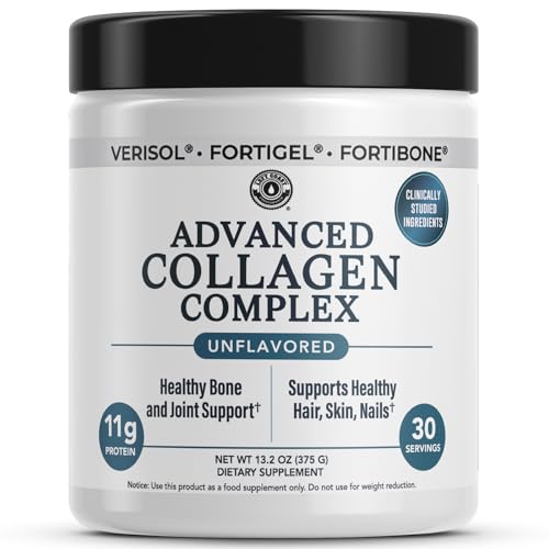 Advanced Collagen Complex Powder VERISOL FORTIBONE & FORTIGEL for Hair Skin Bone & Joint Support Clinically Studied Ingredients Grass-Fed Hydrolyzed Collagen Peptides 30 Servings