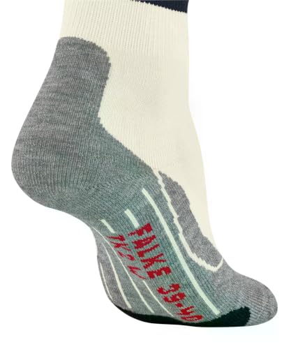 FALKE Herren Wandersocken TK2 Explore M So Wolle Funktionsmaterial antiblasen dick 1 Paar, Weiß Woolwhite 2060, 39-41 – Ansicht 3