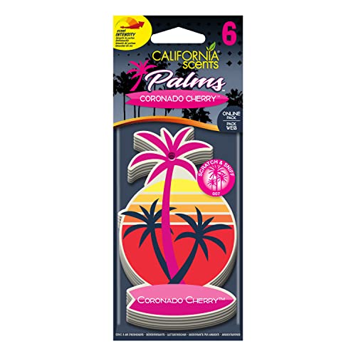 Parfum Voiture California Scents, Lot de 6, Cerise, Palmier Parfumé Cover