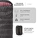 TETON Sports Mammoth +20F Queen-Size Double Sleeping Bag; Warm and Comfortable for Family Camping , Grey Taffeta, 94 x 62 Inch