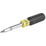 Klein Tools 32500MAG Magnetic Multi-Bit Screwdriver / Nut Driver, 11-in-1 Multi Tool with 8 Bits, 3 Nut Driver Sizes, Cushion Grip Handle