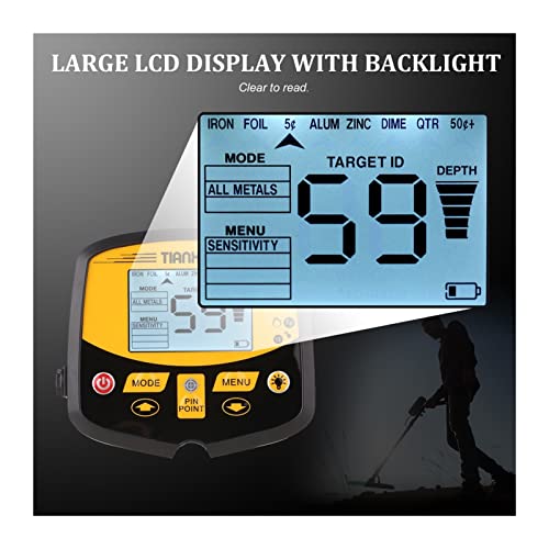 Metaaldetector Professionele Metaaldetector instelbare gevoeligheid Metal Detector Liquid Crystal Display met achtergrondverlichting Gold Detector Gold Finder Tri-tone Audio Gold Voor volwassen kind - Image 5
