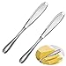 OurLeeme 2 STÜCKE Edelstahl Butterstreuer Messer, Professionelle 3 in 1 Buttermesser Schneidemaschine Lockenwickler Buttermesser mit Gezahntem Rand