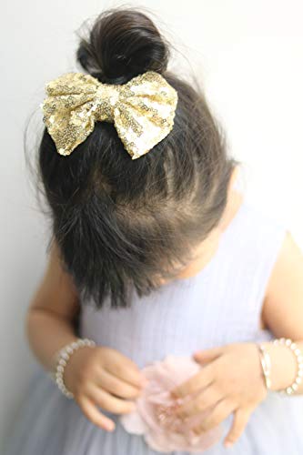 Missgrace Hot Gold Hair Bow.hair Bows, Hair Clips,Girls Hair Bows.hair Bows #TOP2