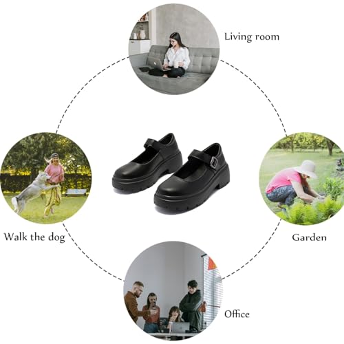 Touchmosees Women's Mary Janes Shoes Platform Dress Chunky Pumps Oxfords Low Heel Round Toe Ankle Strap Pumps Wedges Shoes2