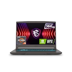 MSI Thin A15, Ryzen 5 7535HS, 40CM FHD 144Hz Gaming Laptop(16GB/512 GB NVMe SSD/Windows 11 Home/NVIDIA GeForce RTX 2050, GDDR6 4GB/Cosmos Gray/1.86Kg), B7UCX-068IN
