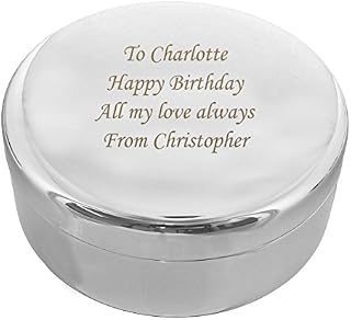Personalised Round Trinket Box