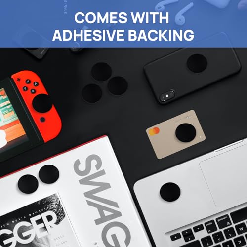 Image of 50 Pcs NFC Tags Stickers, 25mm NFC Cards with Adhesive Back, Round Rewritable NFC Coin Cards, 504 Bytes Memory Compatible with Amiibo and NFC Enabled Phones, Black