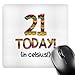 Price comparison product image 3dRose mp_184953_1 8" x 8" 21 Today. in Celsius Funny 70Th Birthday 21C is 70 in Fahrenheit Mouse Pad