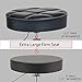 CoVibrant Well Cushioned Adjustable Rolling Stool with Wheels and Back for Office Desk Home Kitchen Massage Medical Lab Salon Artist (Black)
