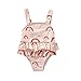 BemeyourBBs Kinder Baby Mädchen Badeanzug Sommer Regenbogen Einteiliger Bikini Badeanzug Badeanzug Kleidung, beige, 6-12 Monate