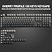 dagaladoo Grey black keycap set 136 key gradient double shot PBT keycaps 75% 100% Shine Through custom keycap cherry profile,Side printed keyboard keycaps Compatible with US Layout Mechanical Keyboard