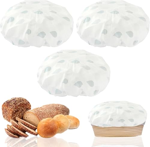 Tapas para Tazones de Pan,2 Piezas Fundas para Tazones Elástica Reutilizables Cesta Fermentacion Pan Tapas de Plástico para Tazones para Almacenamiento de Productos Horneados (Redondos 27 cm)