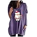 Pull de Noël vintage imprimé tie-dye à manches longues pour femme - Imprimé lettre dégradé - Imprimé graphique - Chemisier décontracté pour femme, 7487 - Violet, Taille XXXXL