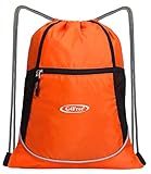 G4Free Drawstring Backpack String Backpack Drawstring Gym Bag Cinch Sack Pockets