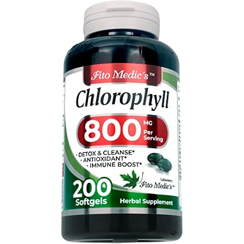 FITO MEDIC'S Lab - Chlorophyll - Pure - 800 mg per Serving- 200 Softgels - Chlorophyll Capsules -Detox Cleanse, Greens Supplements- Chlorophyll Pills - Ultra high Absorption. Cover