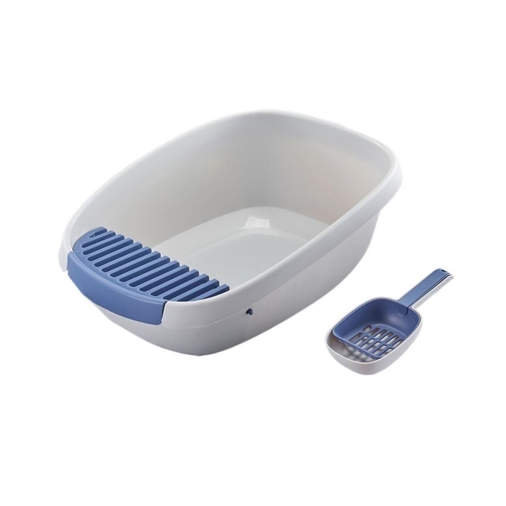 Kuweta Zamknięta kuweta dla dużych kotów, wysokie boki XL z łopatką(White,M)